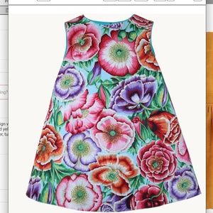 Handmade A-line dress, cotton, hidden zipper in back.